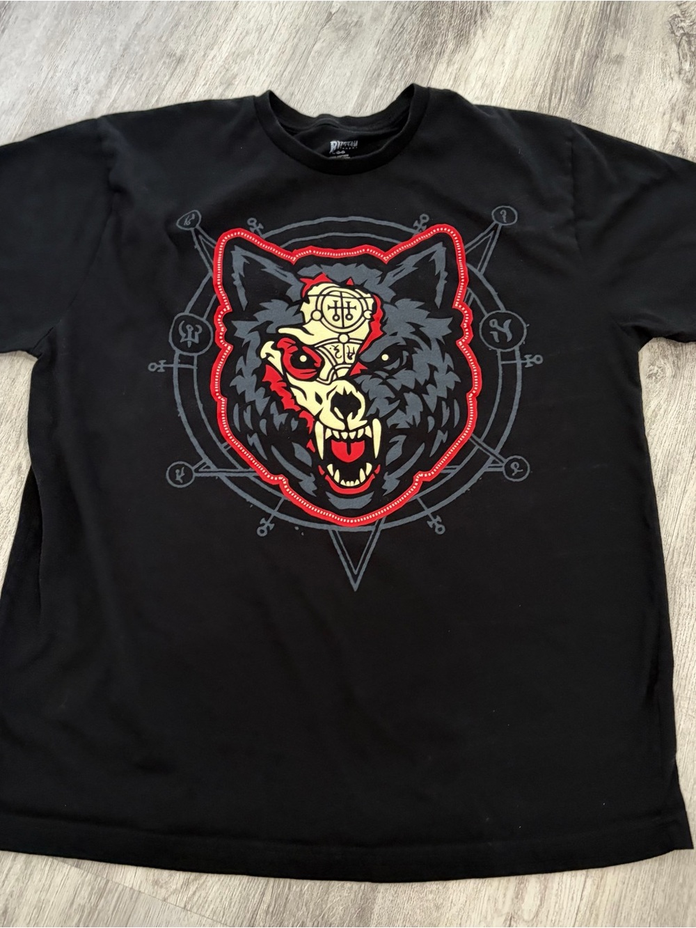 Diablo IV Mephisto Bloodied Wolf Blizzard graphic T-shirt men L black Gamer Con